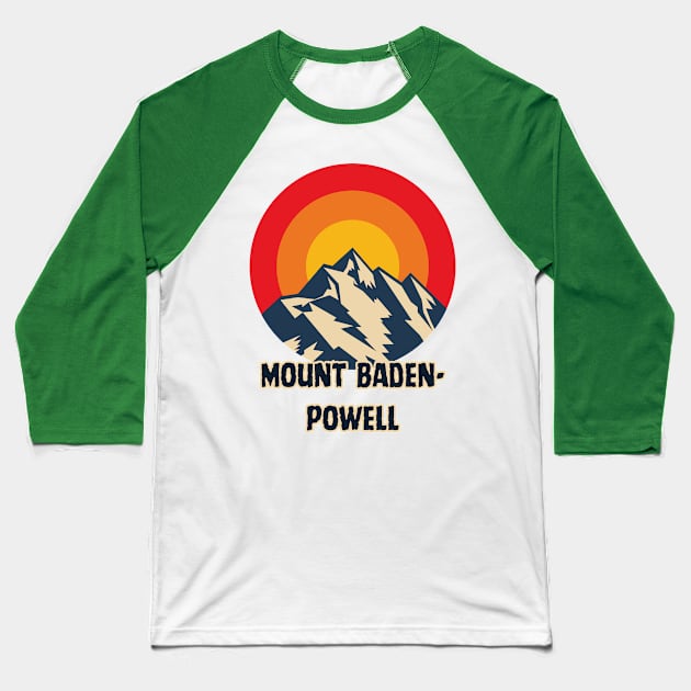 Mount Baden-Powell Baseball T-Shirt by Canada Cities